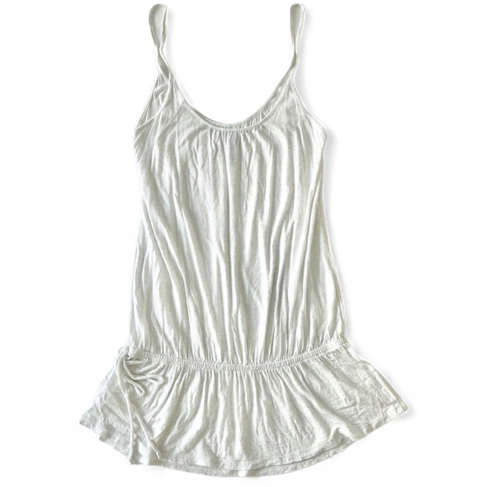 Y2k Silver White Tank Top